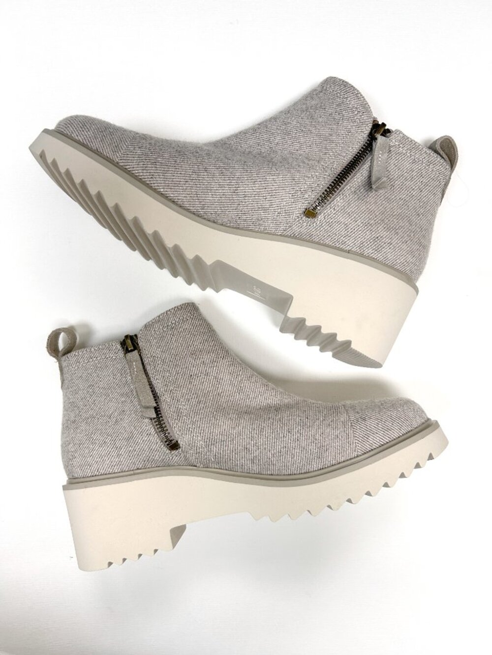 TOMS Maude Wedge Booties Size 8 Natural Shimmer Ankle Boots Everyday Boot - Picture 10 of 10